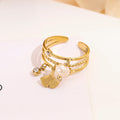 Bague Ginkgo – Doré & Argenté