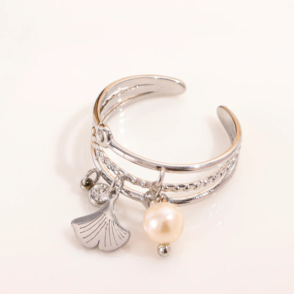Bague Ginkgo – Doré & Argenté