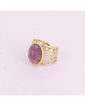 Bague "Violetta" avec une véritable améthyste – Ajustable