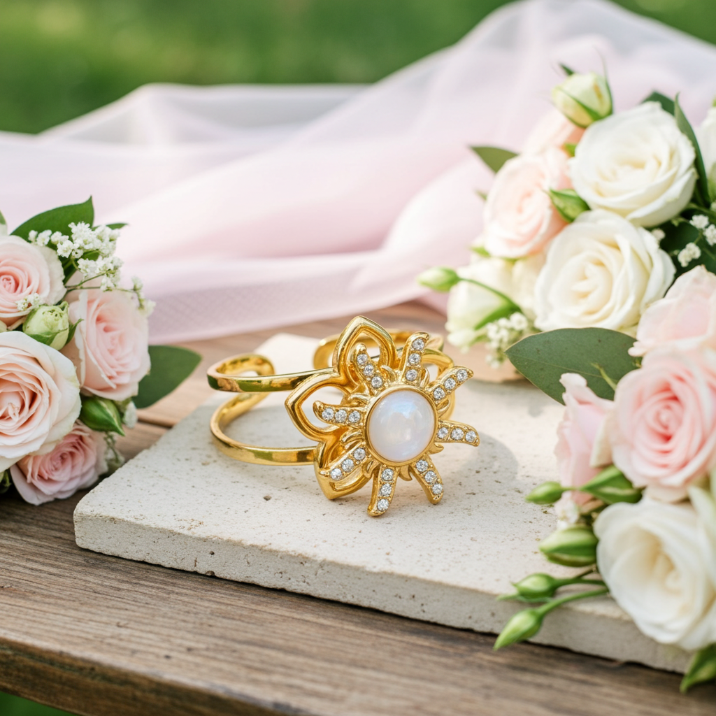 Bague Zen – Fleur rotative