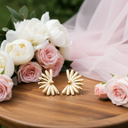 Boucles d'oreilles Fleur - doré