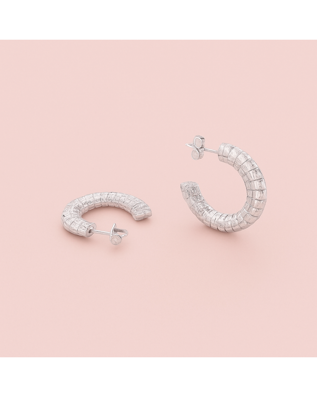 Boucles d’oreilles “Croco” – Créoles motif animalier