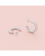 Boucles d’oreilles “Croco” – Créoles motif animalier