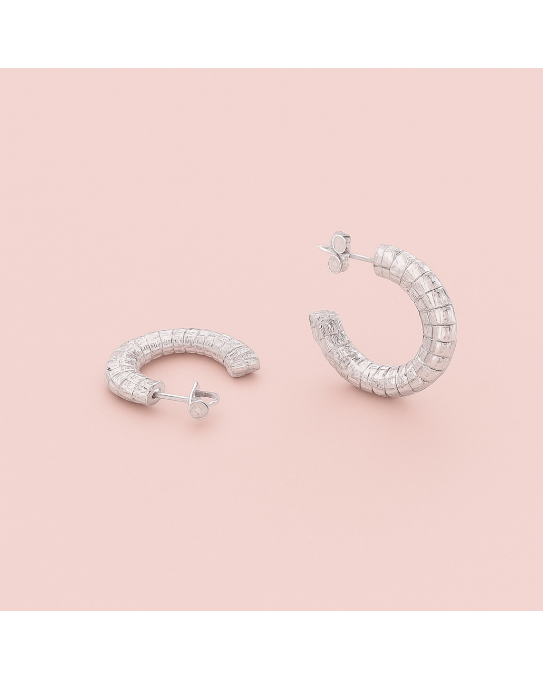 Boucles d’oreilles “Croco” – Créoles motif animalier