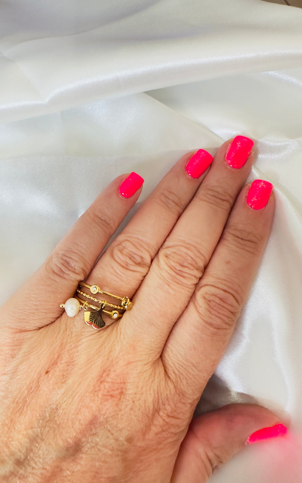 Bague Ginkgo – Doré & Argenté