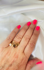 Bague Ginkgo – Doré & Argenté