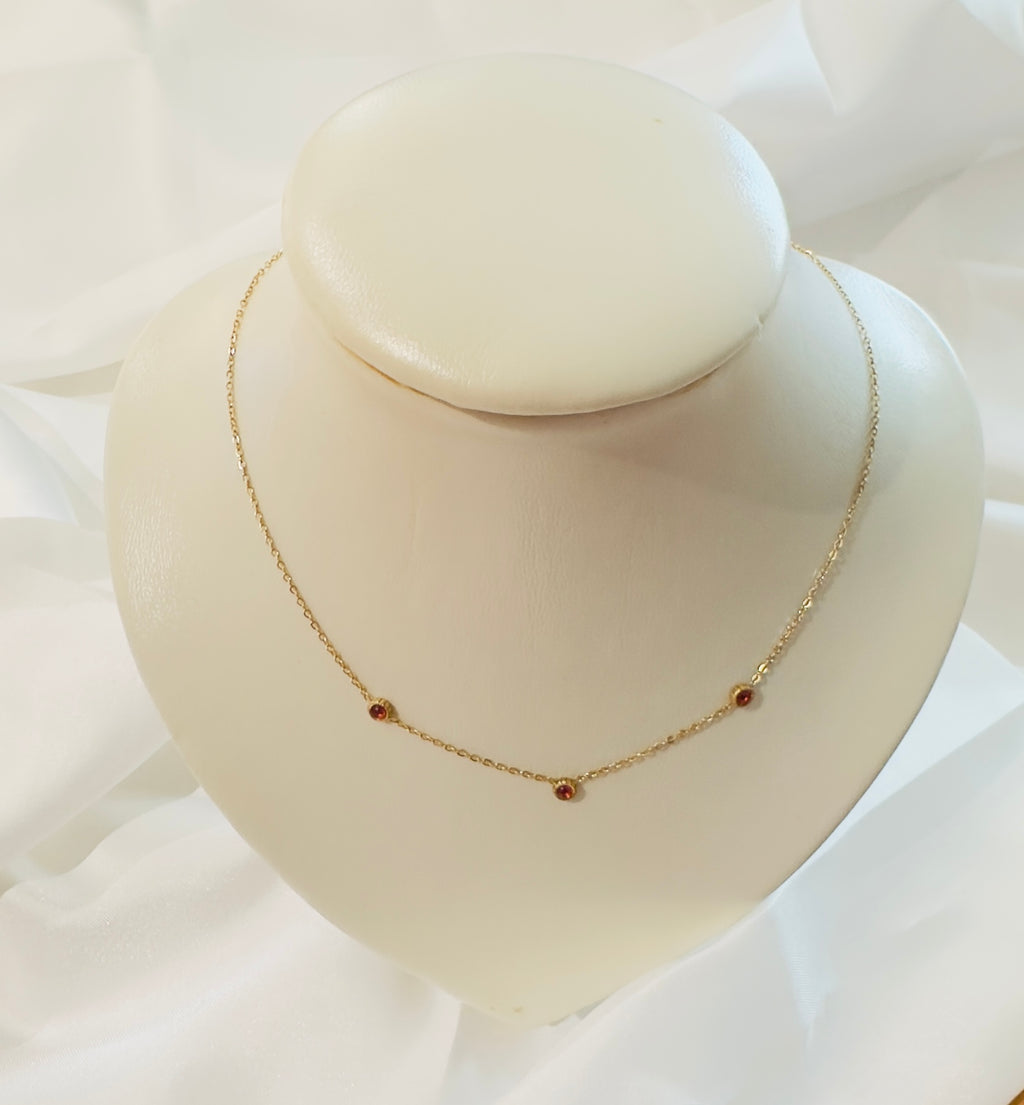 Collier "Maelia" - 3 oxydes de zyrconium