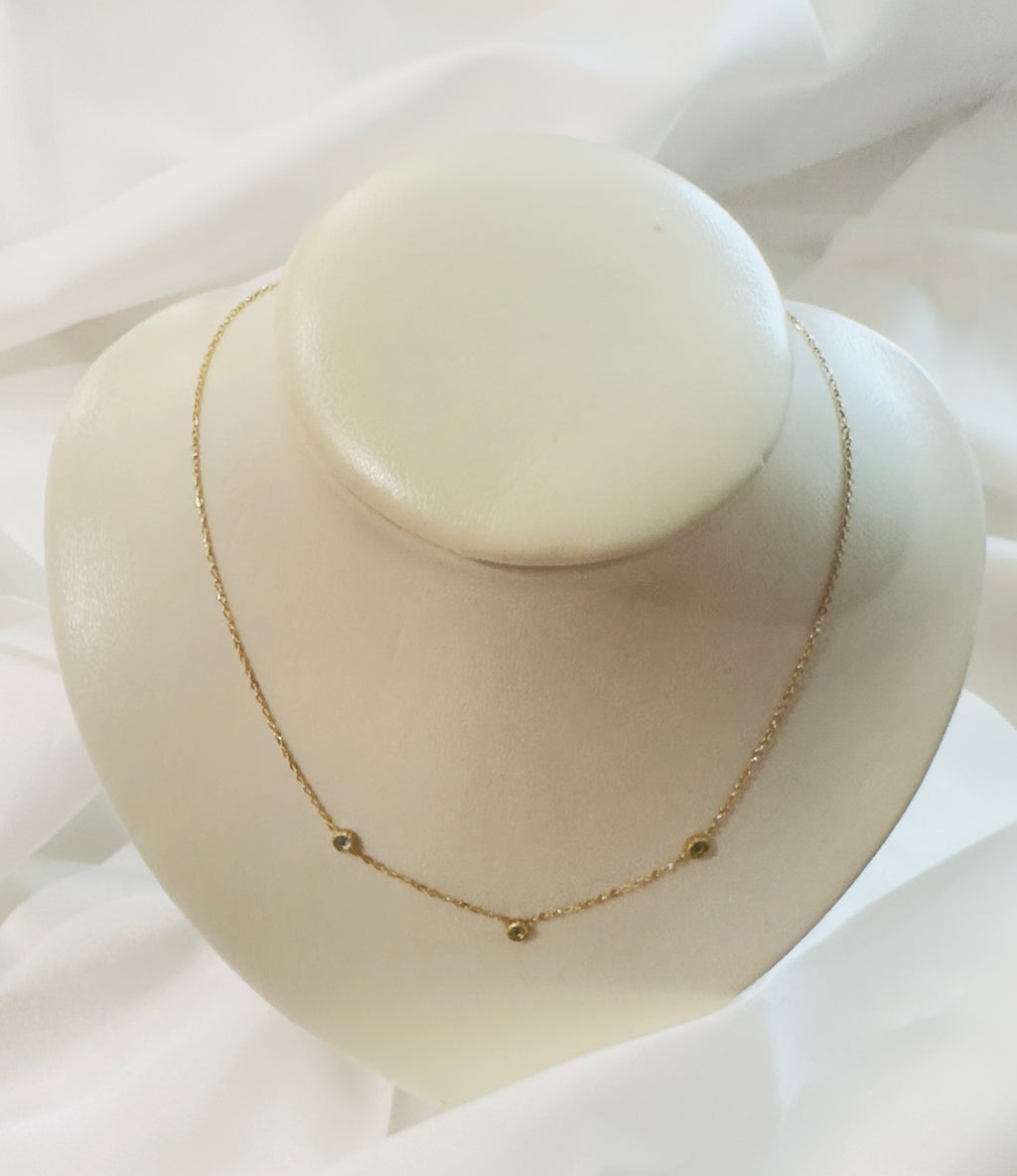 Collier "Maelia" - 3 oxydes de zyrconium