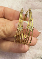 Boucles d’oreilles Ovelia - doré et strass
