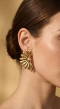 Boucles d'oreilles Fleur - doré