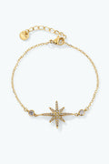 Bracelet Stella – Étoile & strass - doré ou argenté