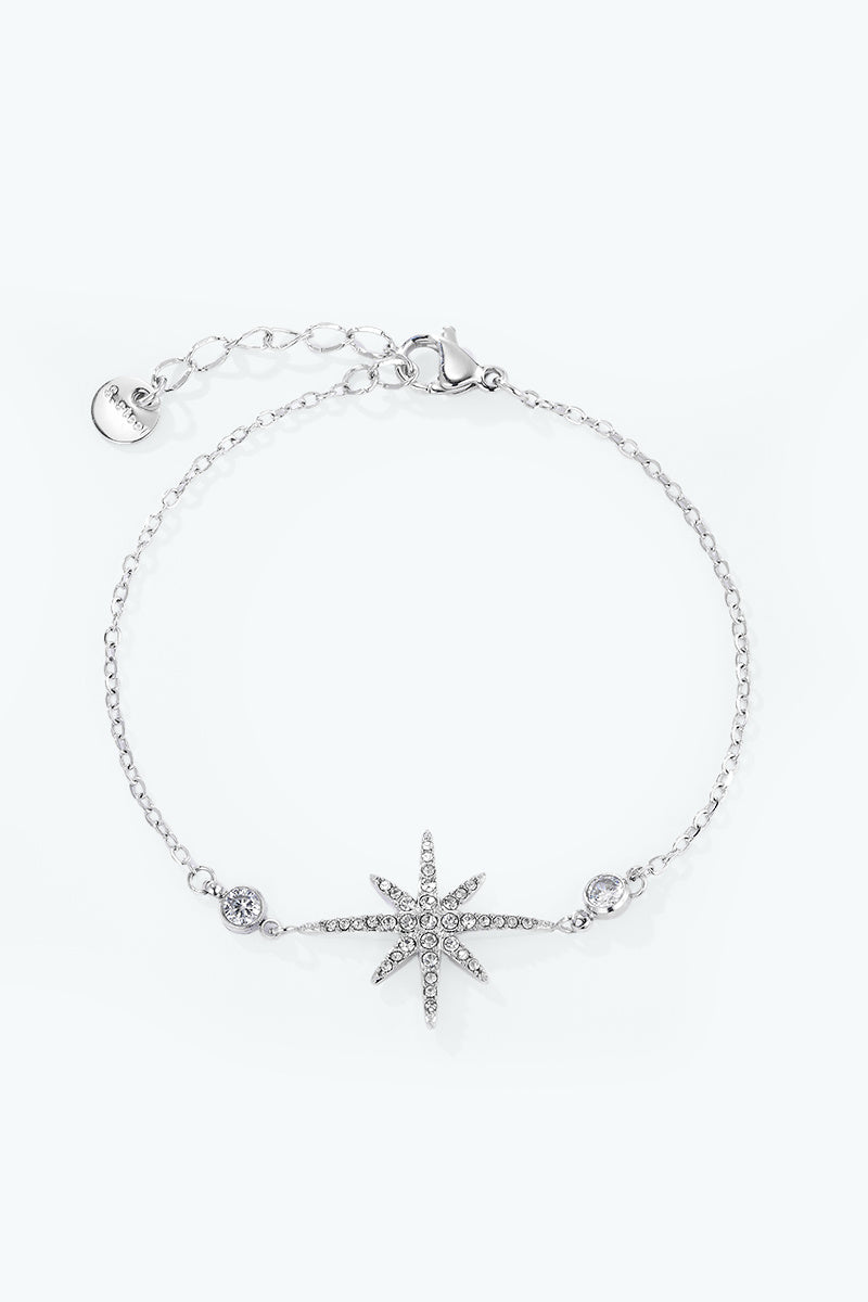 Bracelet Stella – Étoile & strass - doré ou argenté