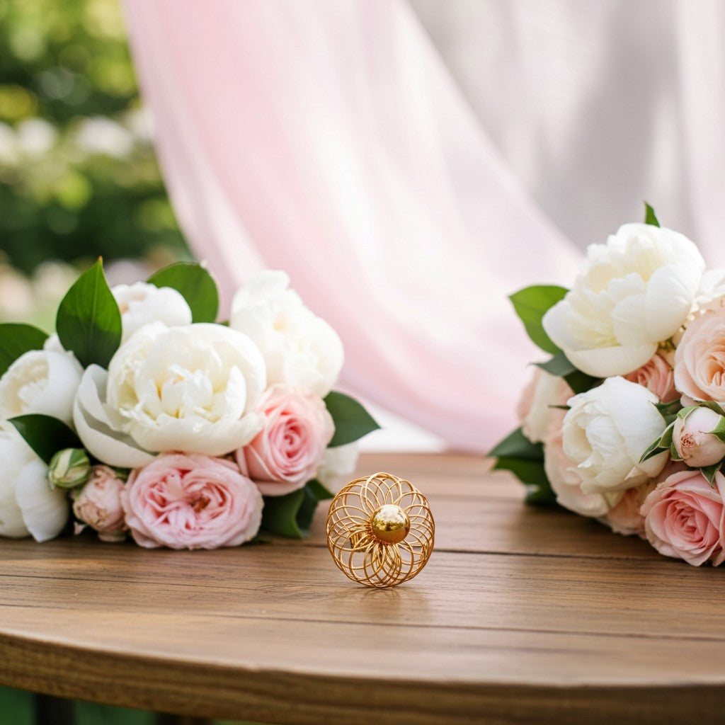 Bague Nova – Doré & Sphère