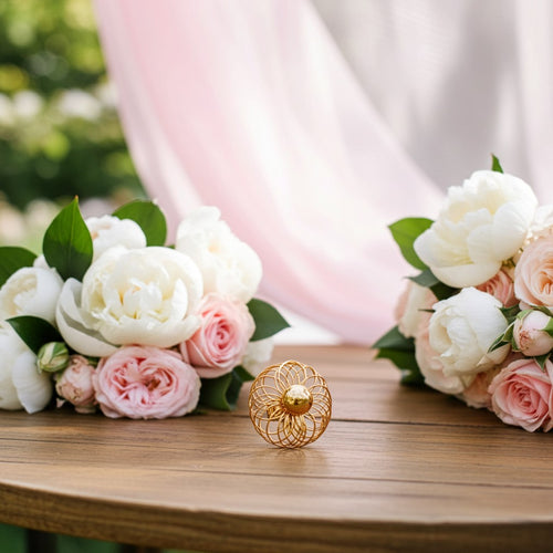 Bague Nova – Doré & Sphère