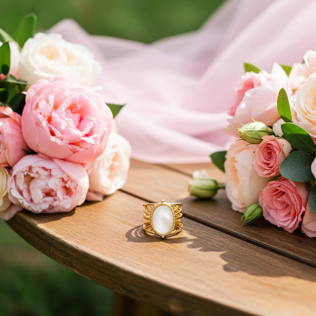 Bague Nacréa – Véritable nacre - ajustable