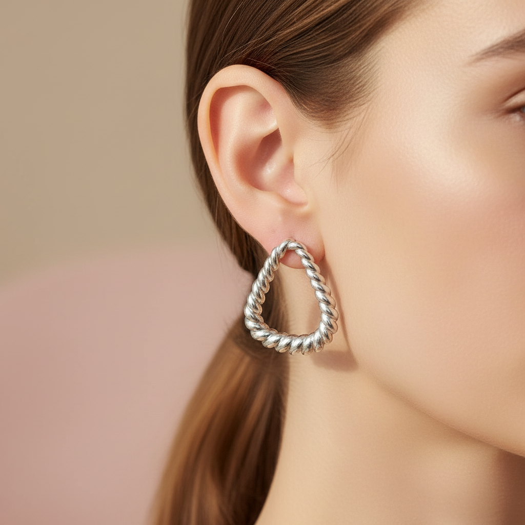 Boucles d’oreilles Twist – Argenté